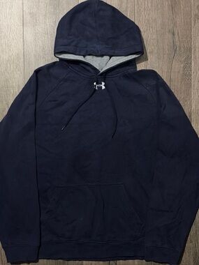 Under Armour Navy Blue Center Logo Hoodie